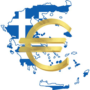 Greece flag and euro