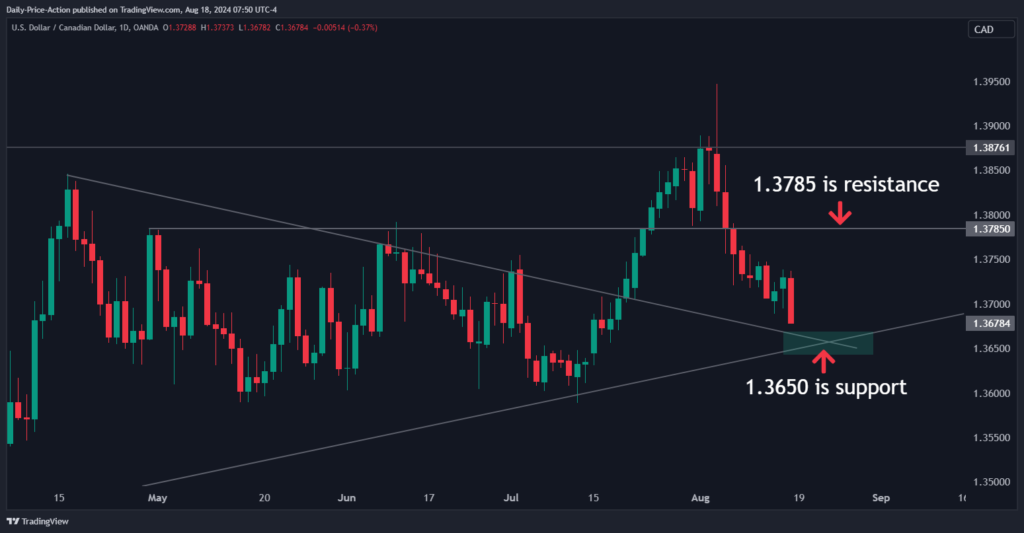 Weekly Forex Forecast For August 19-23, 2024 4 USDCAD 2024 08 18 07 50 19